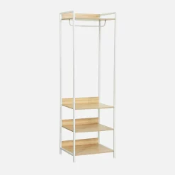 Wardrobe module with 1 wardrobe and 3 shelves