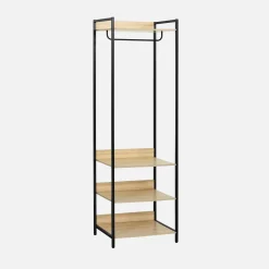 Wardrobe module with 1 wardrobe and 3 shelves