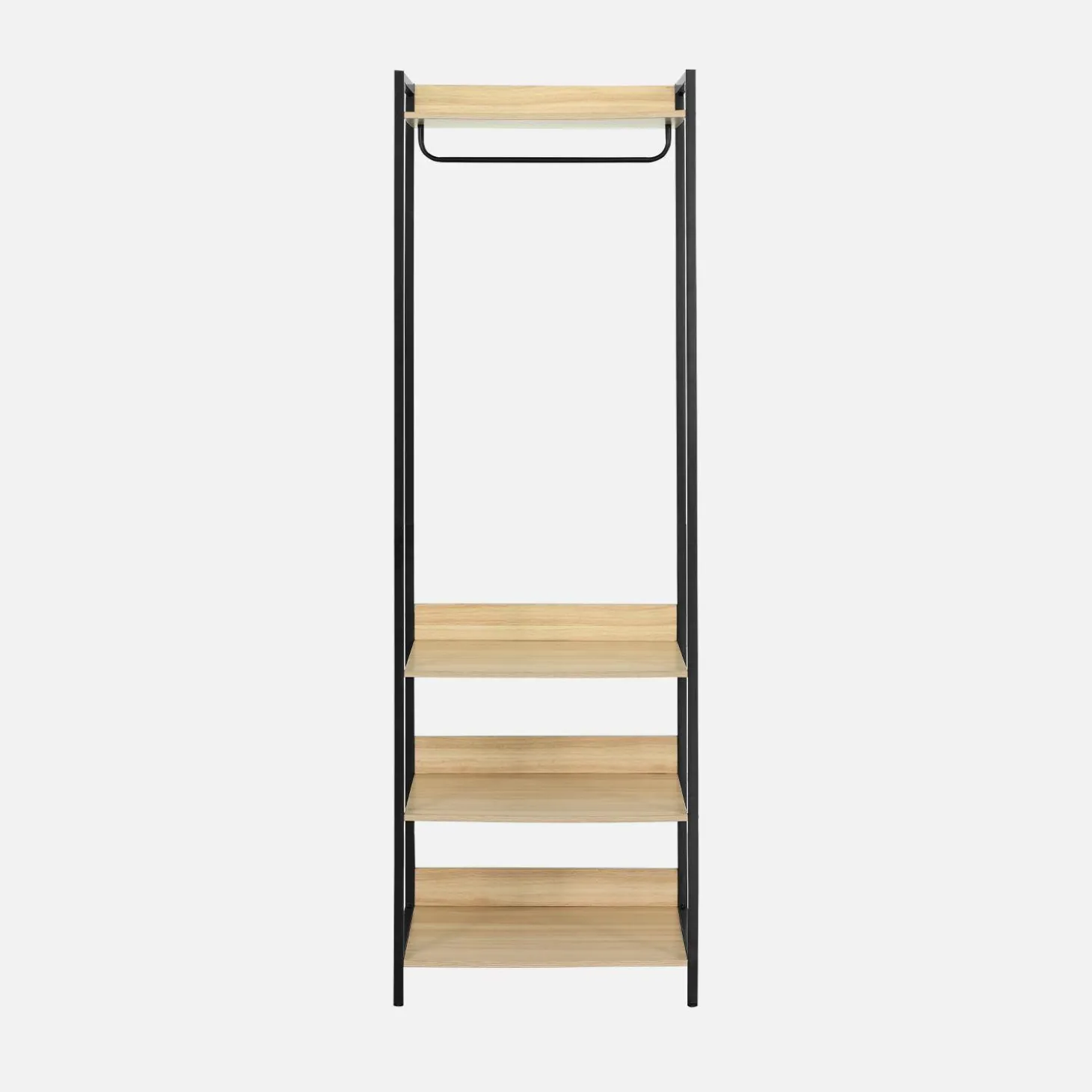 Wardrobe module with 1 wardrobe and 3 shelves