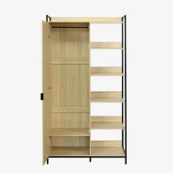Wardrobe module with 1 wardrobe, 6 shelves and 1 door