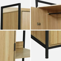Wardrobe module with 1 wardrobe, 6 shelves and 1 door