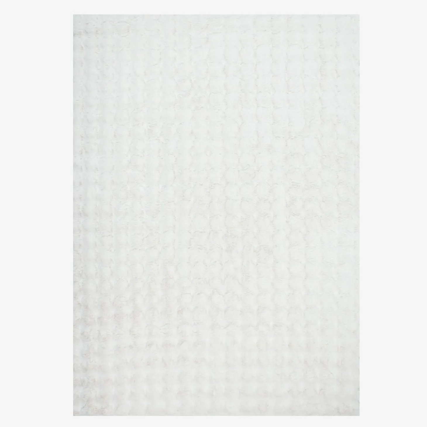 White bubble indoor rug