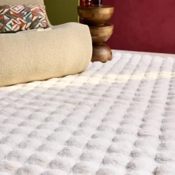 White bubble indoor rug