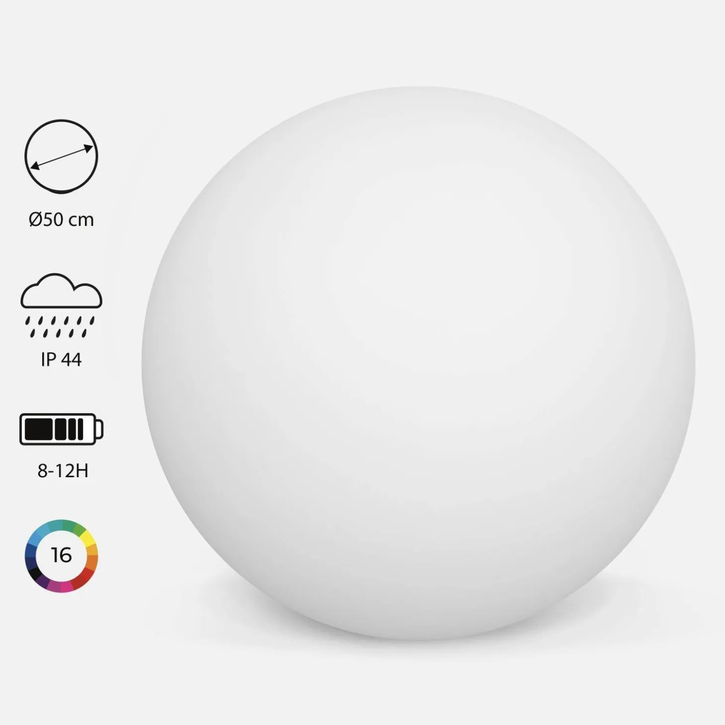 Wireless Outdoor LED Ball Light - 50cm