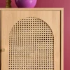 Wood decor and rattan sideboard 3 doors 120cm