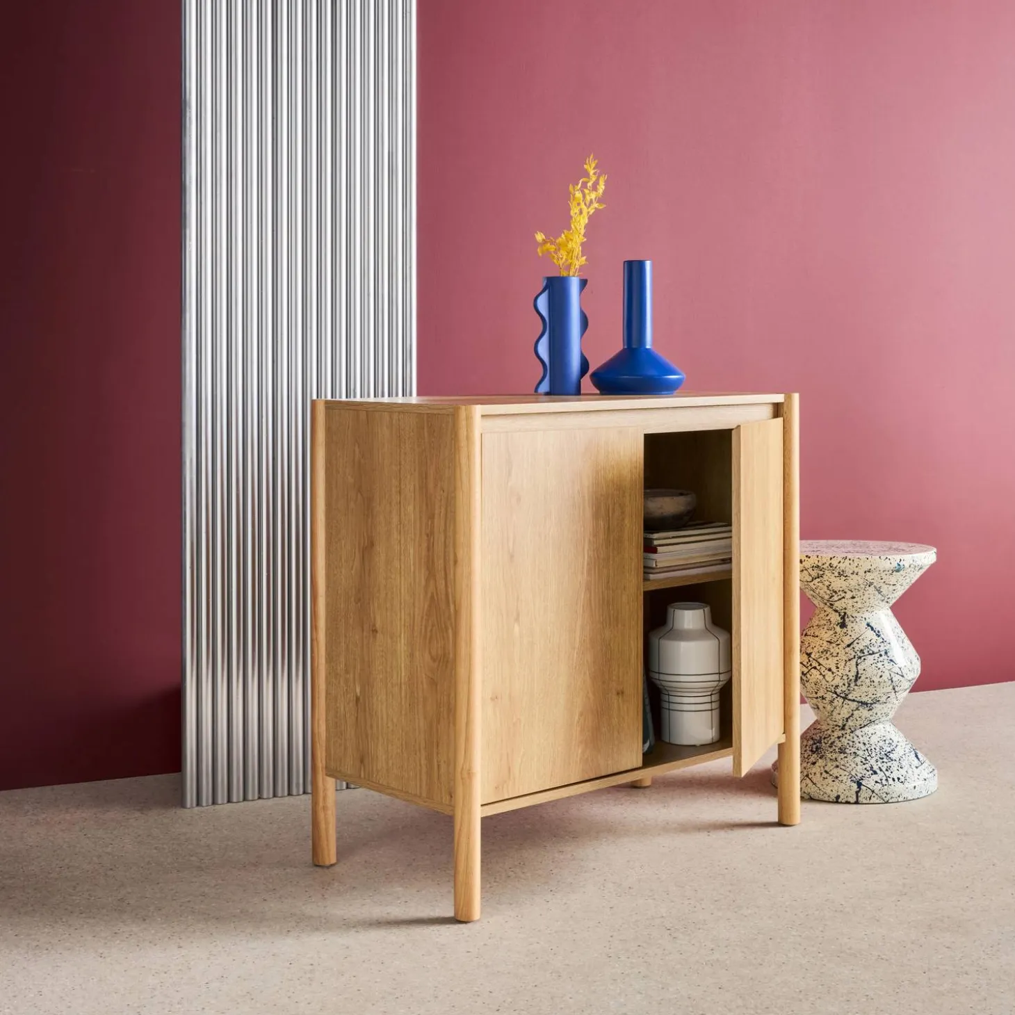 Wood decor buffet 2 doors 80cm