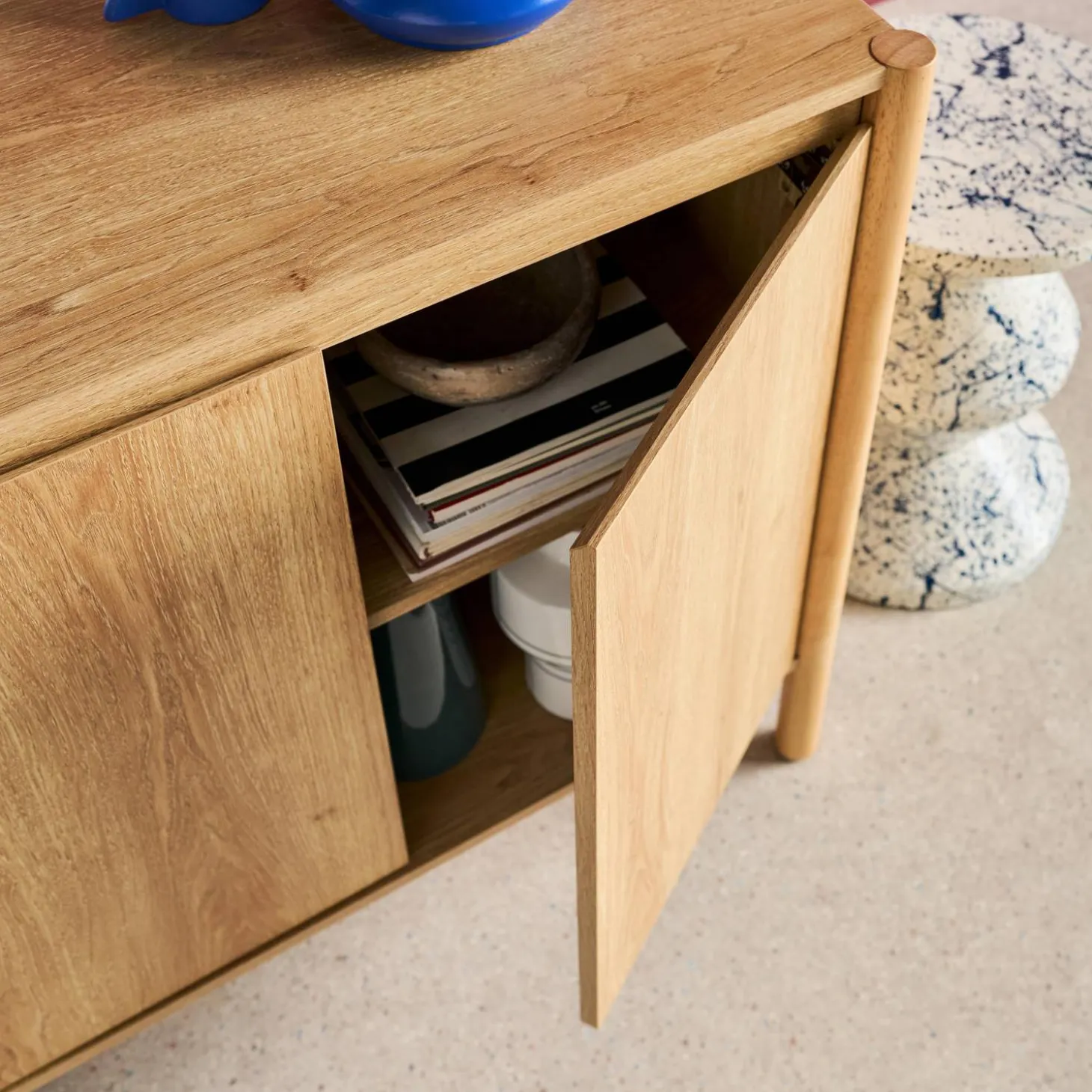 Wood decor buffet 2 doors 80cm