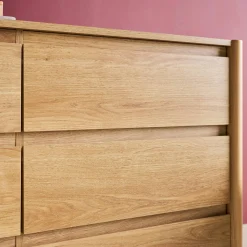 Wood decor chest with 6 drawers