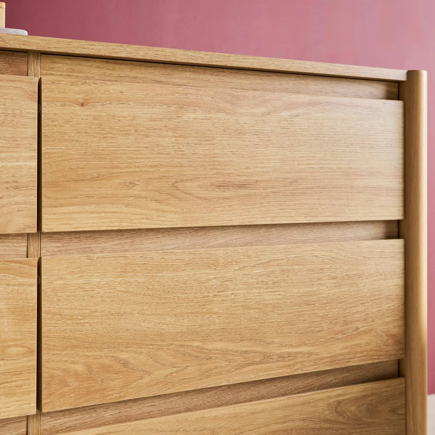 Wood decor chest with 6 drawers
