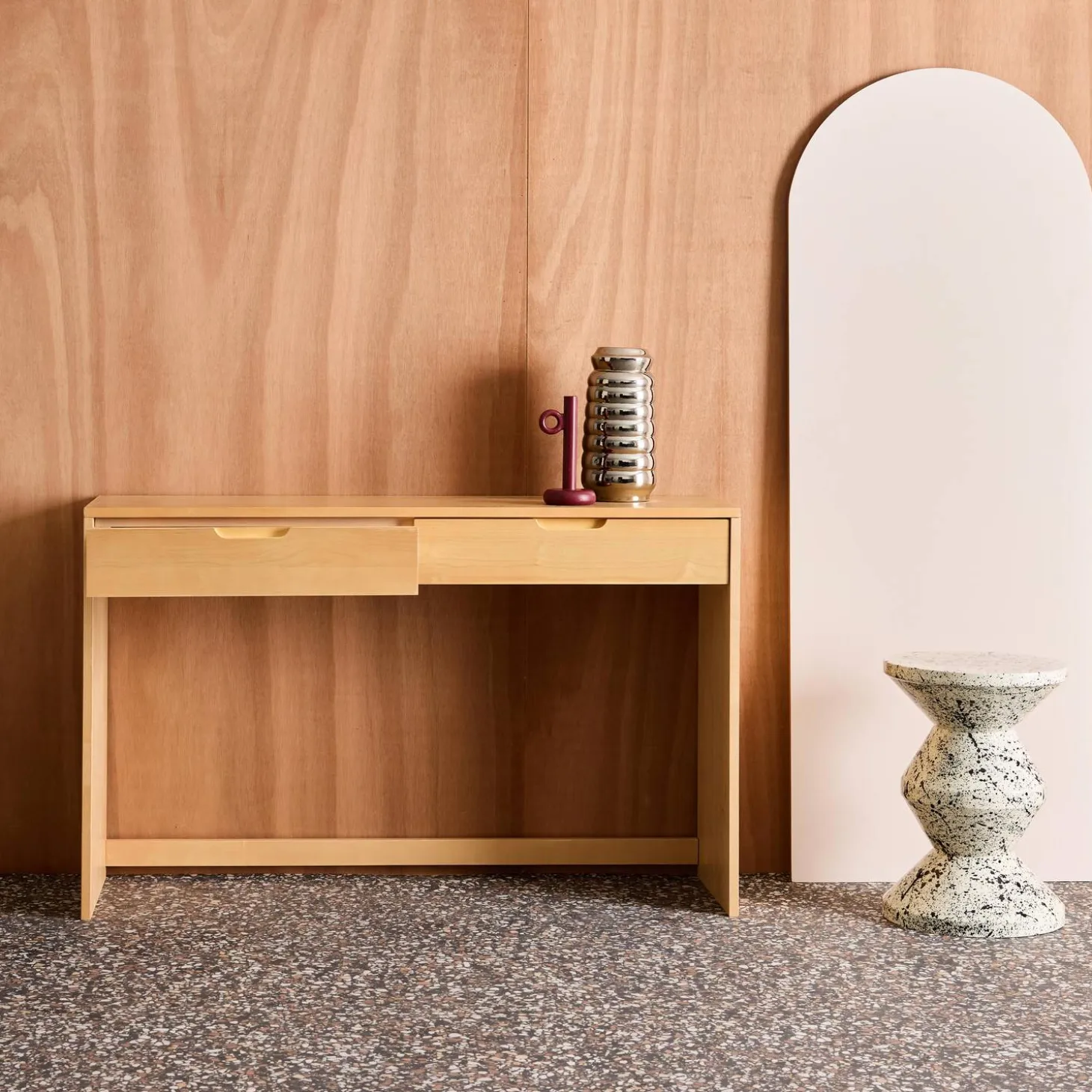 Wood Decor Console 2 Drawers 120 cm