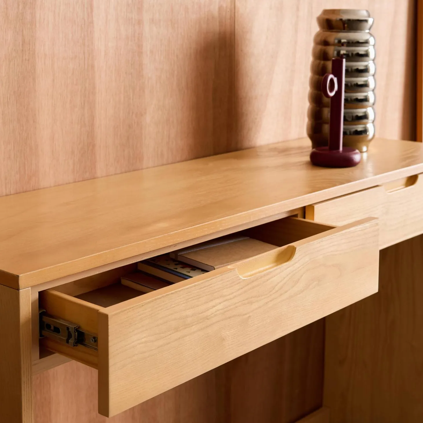 Wood Decor Console 2 Drawers 120 cm