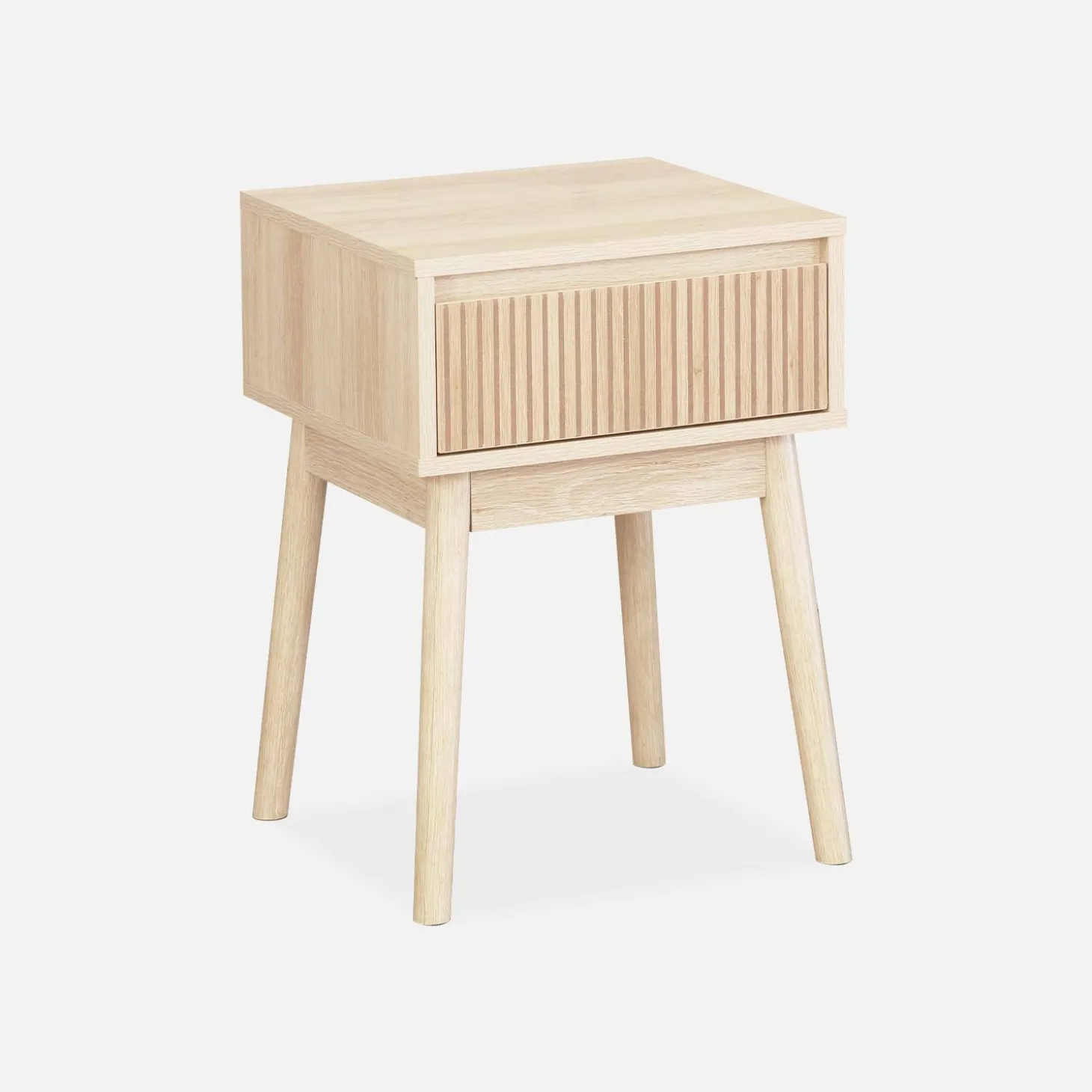 Wood decor one drawer bedside table