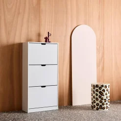 Wood Decor Shoe Cabinet with 3 Drawers