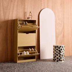 Wood Decor Shoe Cabinet with 3 Drawers