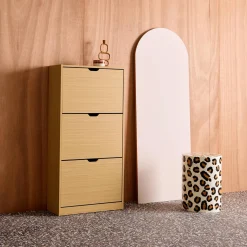 Wood Decor Shoe Cabinet with 3 Drawers