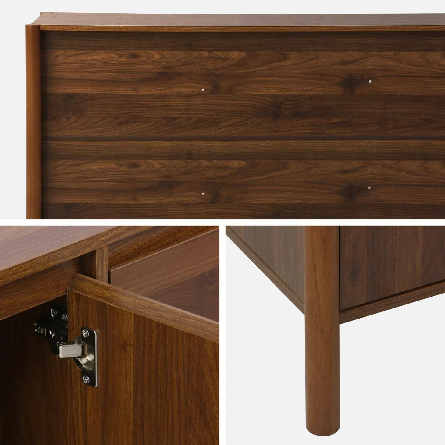 Wood decor sideboard 3 doors 140cm