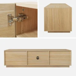 Wood decor TV stand 3 doors 180cm