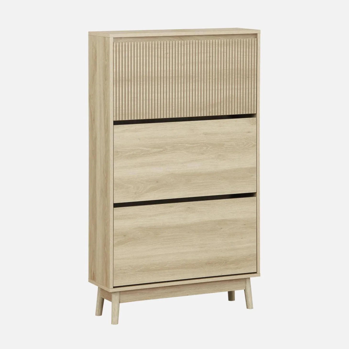 Wood 3-door shoe cabinet