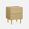 Wood-effect bedside table