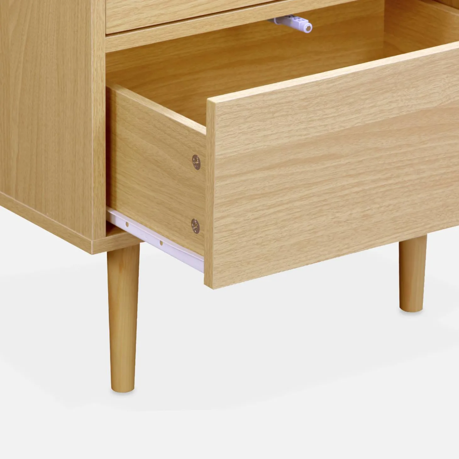 Wood-effect bedside table