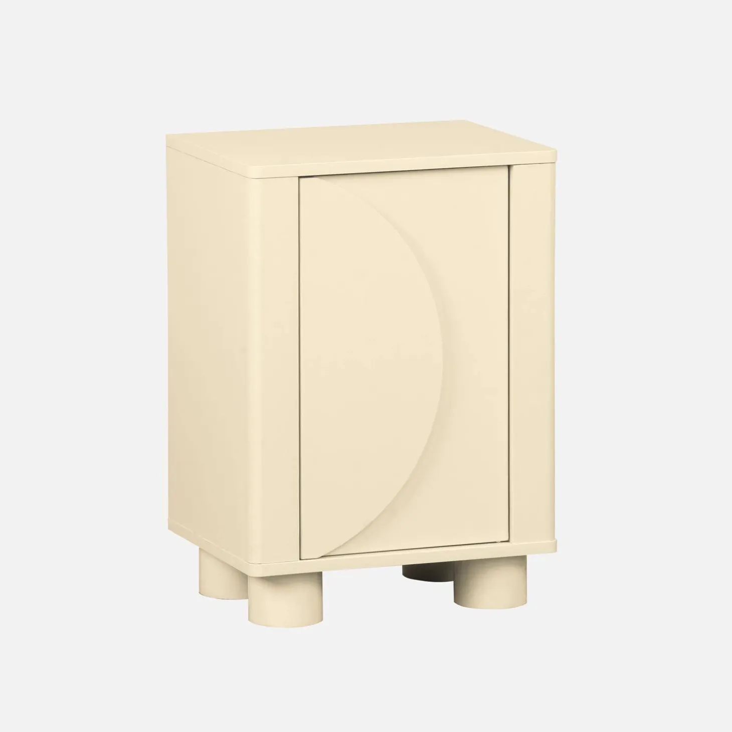 Wood effect bedside table with 1 reversible door