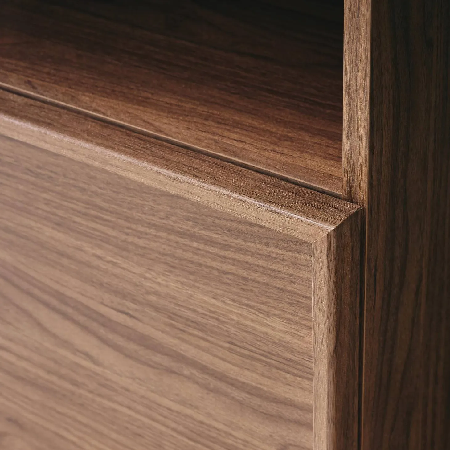Wood effect bookshelf 2 doors 5 levels