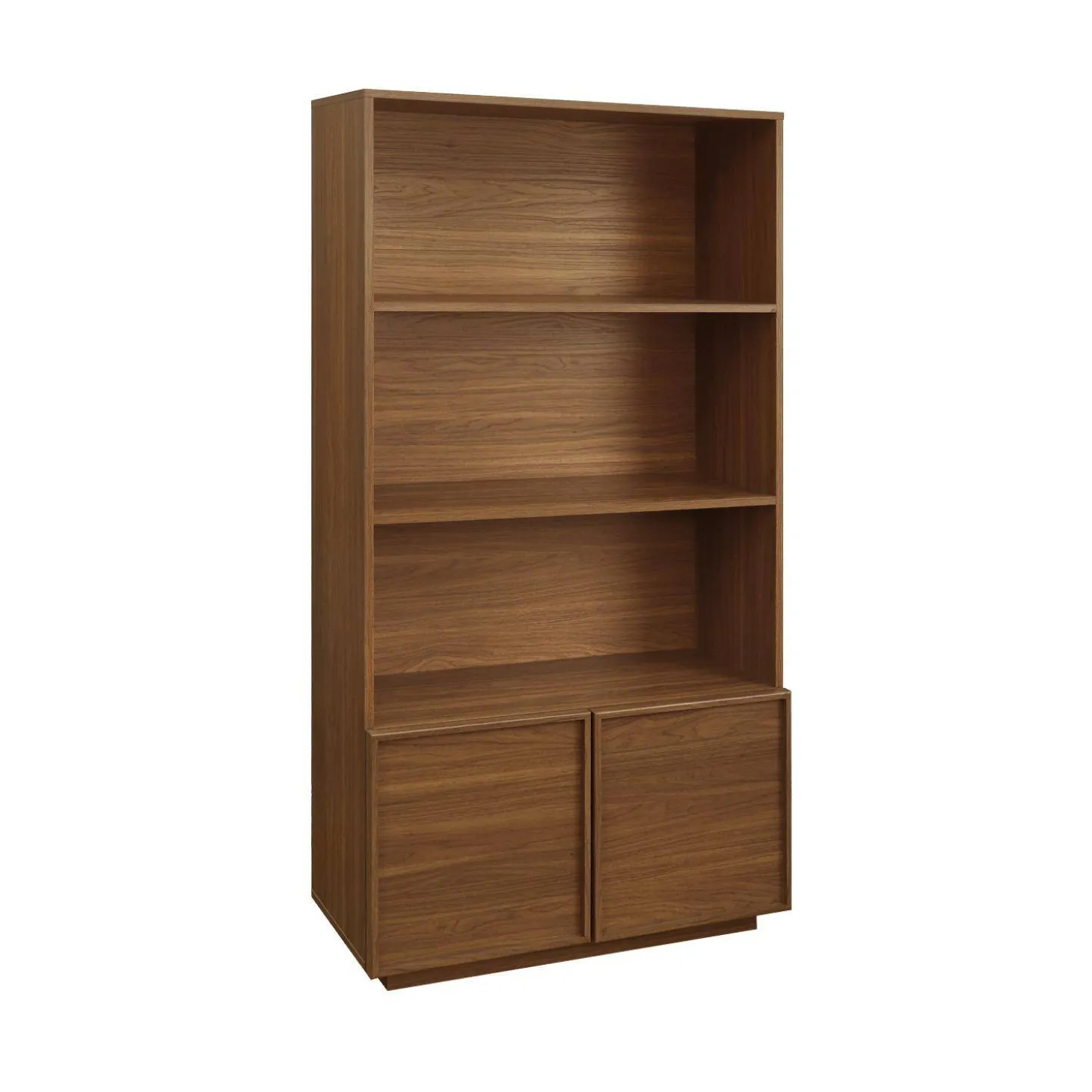 Wood effect bookshelf 2 doors 5 levels
