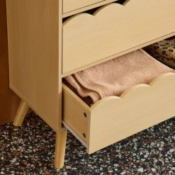 Wood-effect children's chest of 3 drawers