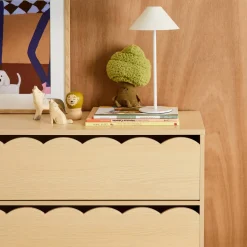 Wood-effect children's chest of 3 drawers
