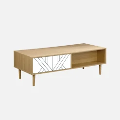Wood-effect coffee table