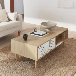 Wood-effect coffee table