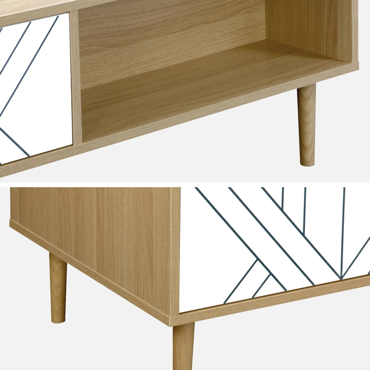 Wood-effect coffee table