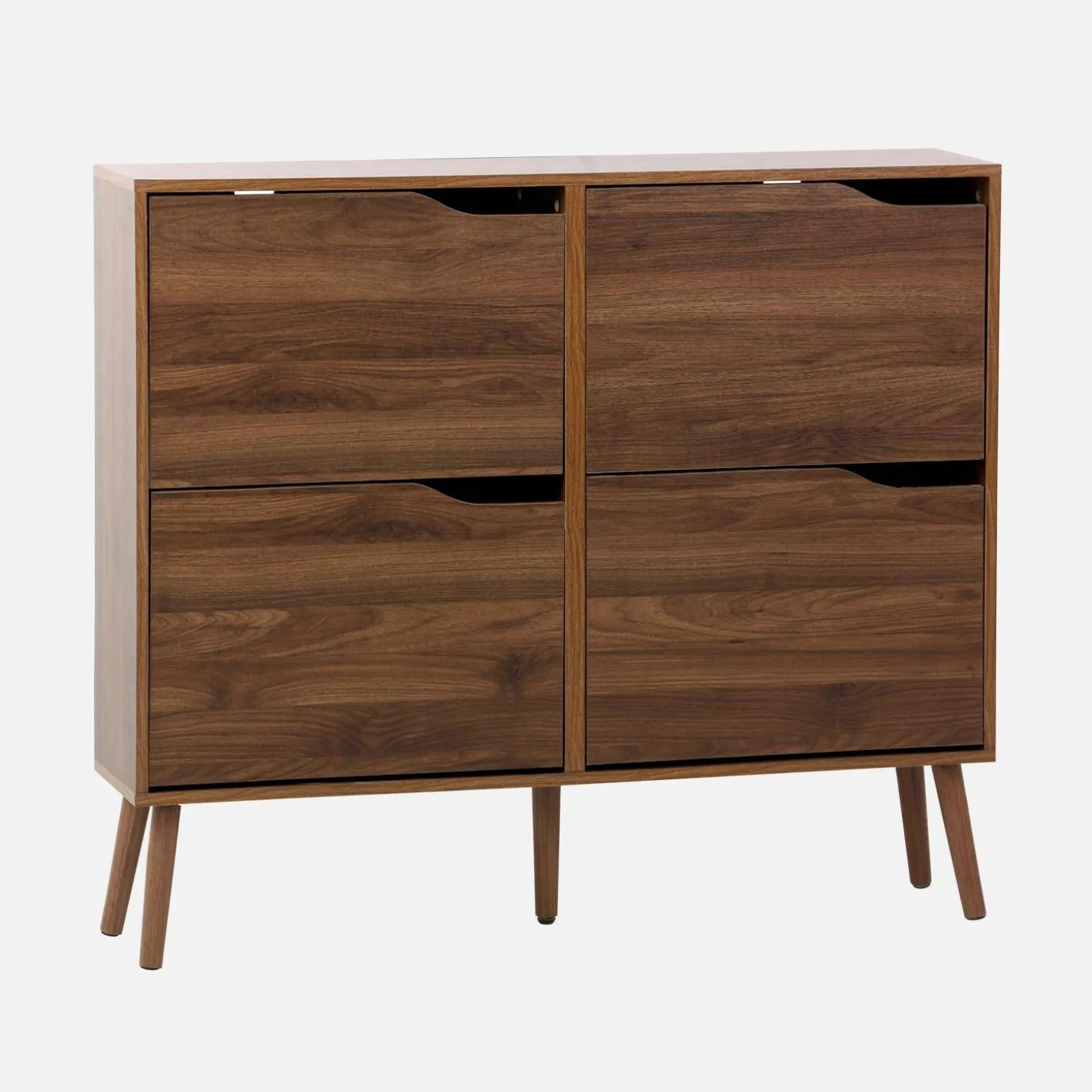 Wood effect shoe cabinet 4 drawers