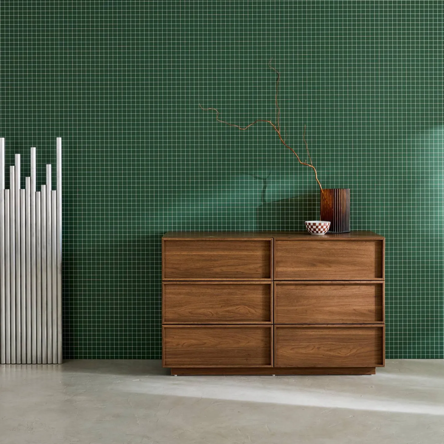 Wood effect storage dresser 6 drawers