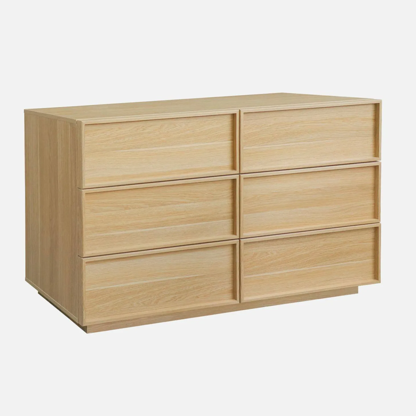 Wood effect storage dresser 6 drawers