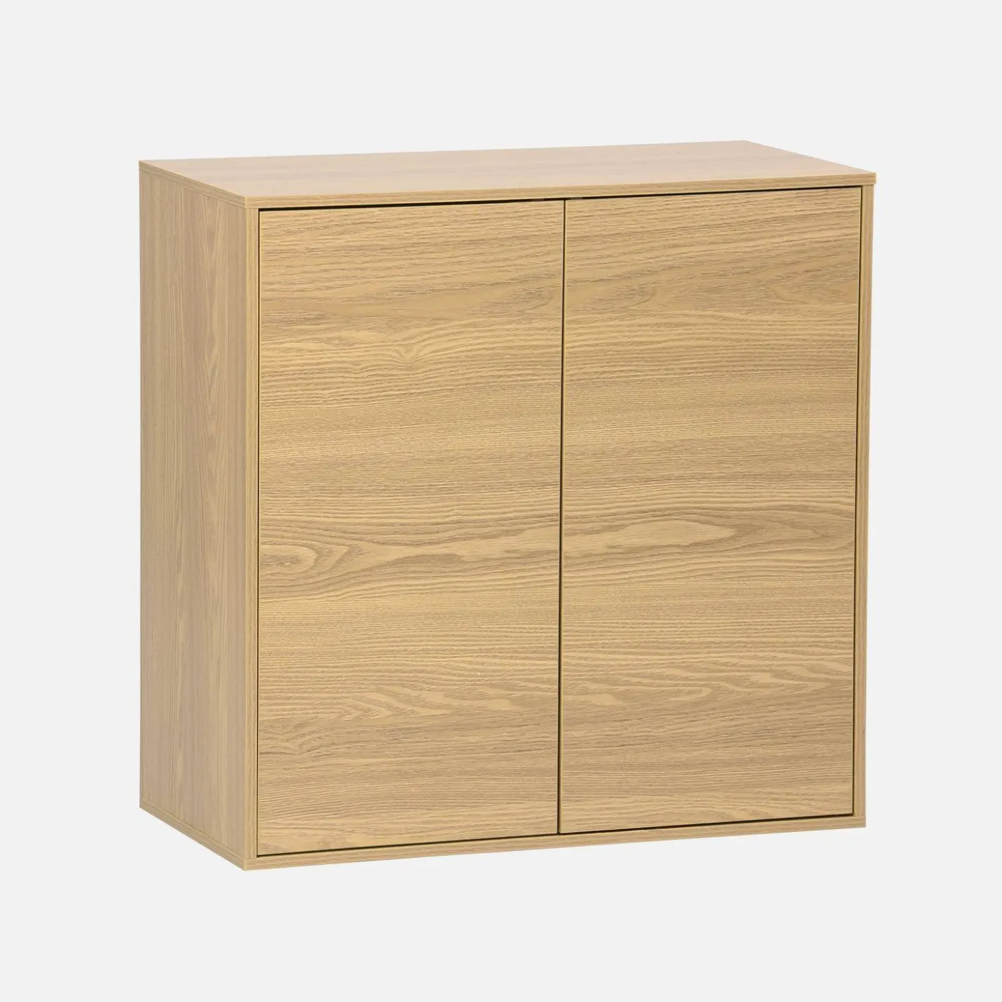 Wood effect storage unit, 2 doors, 70cm