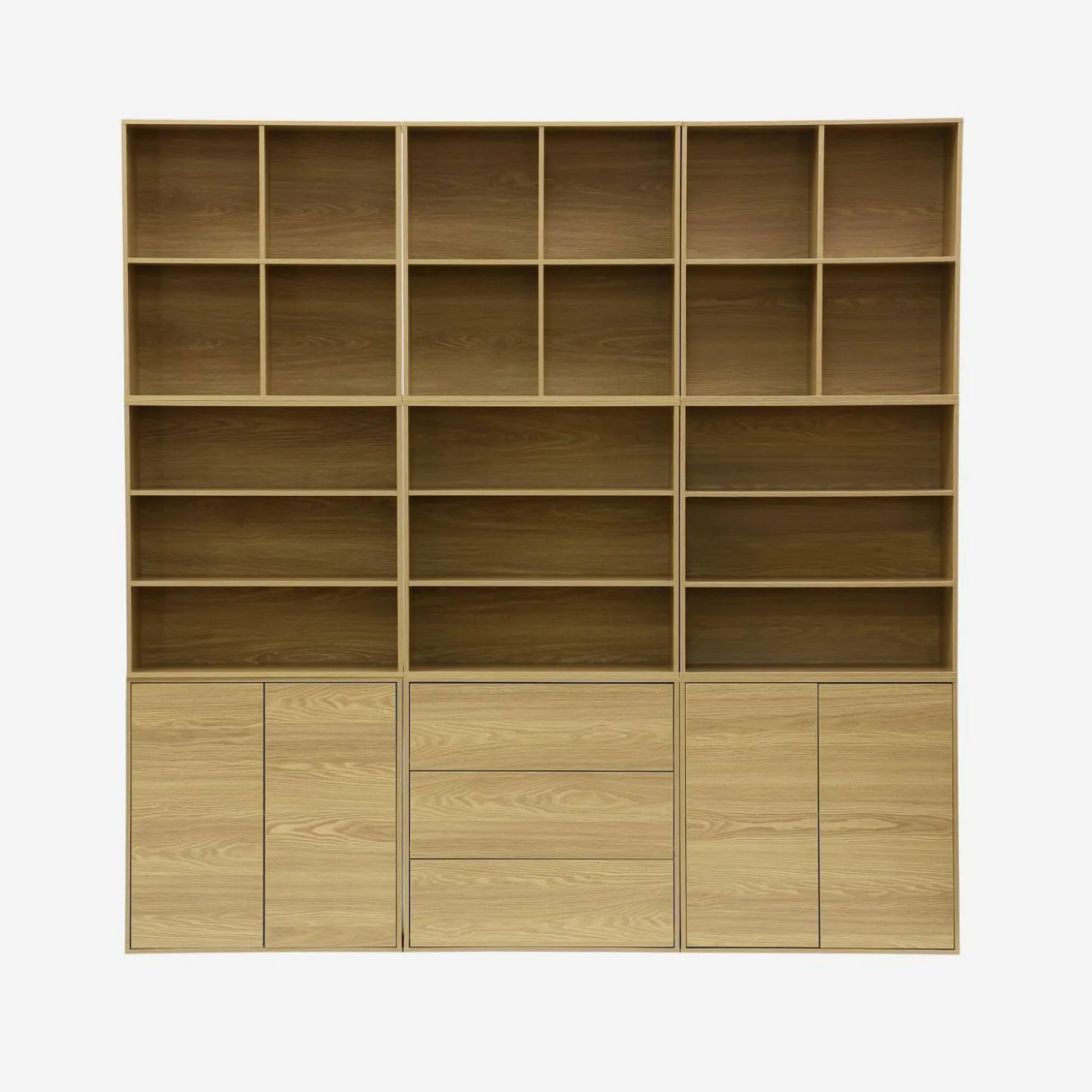 Wood effect storage unit, 2 doors, 70cm