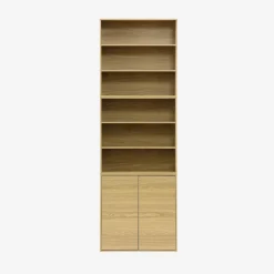 Wood effect storage unit, 2 doors, 70cm