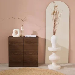 Wood effect storage unit, 2 doors, 70cm