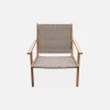 Wooden accent chair in resin