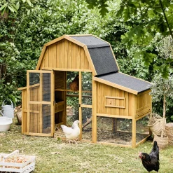Wooden chicken coop, fir wood hen house