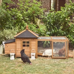 Wooden chicken coop for 2 chickens with nesting box