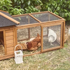 Wooden chicken coop for 2 chickens with nesting box