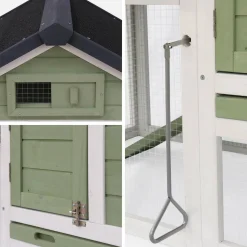 Wooden chicken coop for 3 chickens with nesting box
