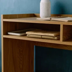 Wooden decor desk with 2 storage compartments