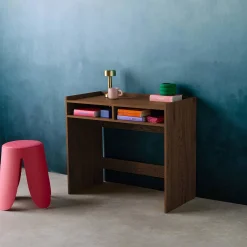 Wooden decor desk with 2 storage compartments
