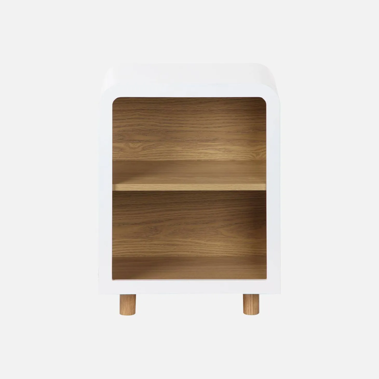 Wooden effect bedside table