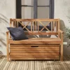 Wooden garden storage box