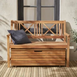Wooden garden storage box