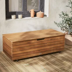 Wooden garden storage box